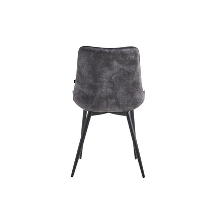 2 Stück Esszimmerstuhl - Verta - Dunkel Grau - Adoré Samt