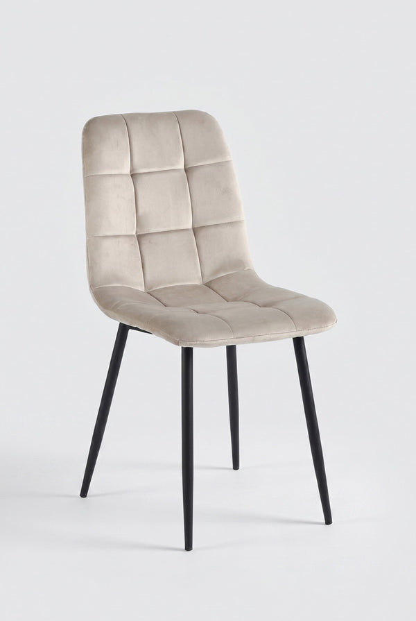 Ela Esszimmerstuhl - Beige Samt