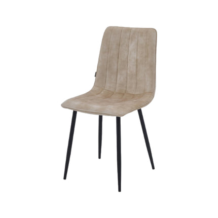 2 Stück Esszimmerstuhl - Eline - Beige - Adore Samt