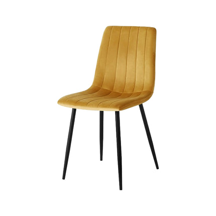 2 Stück Esszimmerstuhl - Eline - Gold - Samt