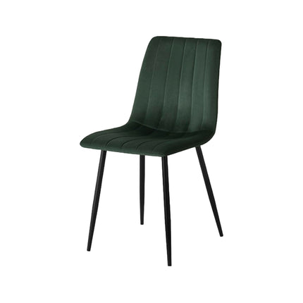 2 Stück Esszimmerstuhl - Eline - Grün - Samt