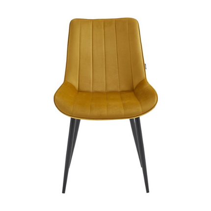 2 Stück Esszimmerstuhl - Verta - Gold - Samt