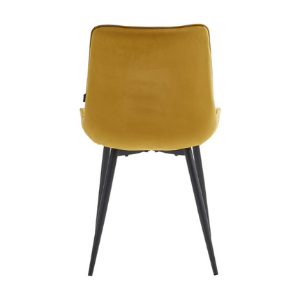 2 Stück Esszimmerstuhl - Verta - Gold - Samt