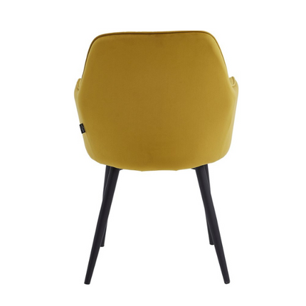 2 Stück Esszimmerstuhl - Laura - Gold - Samt