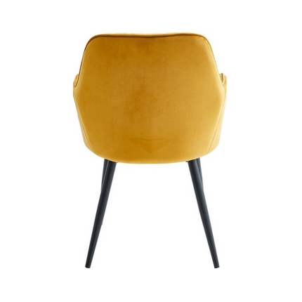 2 Stück Esszimmerstuhl - Lavinia - Gold - Samt