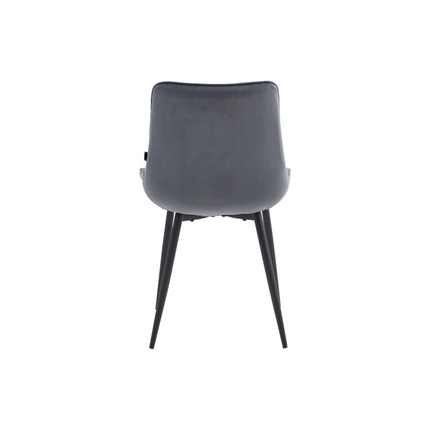 2 Stück Esszimmerstuhl - Verta - Grau - Samt