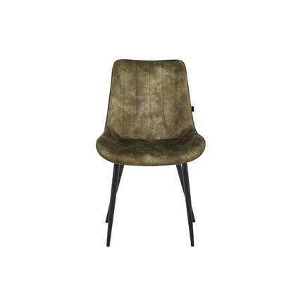 2 Stück Esszimmerstuhl - Verta - Grün - Adoré Samt