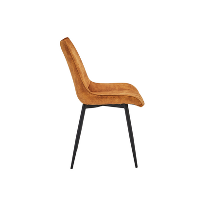 2 Stück Esszimmerstuhl - Verta - Honig - Adoré Samt