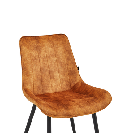 2 Stück Esszimmerstuhl - Verta - Honig - Adoré Samt