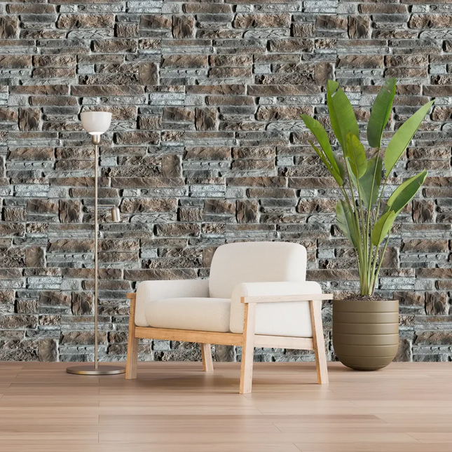 Ledgestone Braun – Ziegelsteinstreifen 3D Wandpaneel
116x59x4.4cm