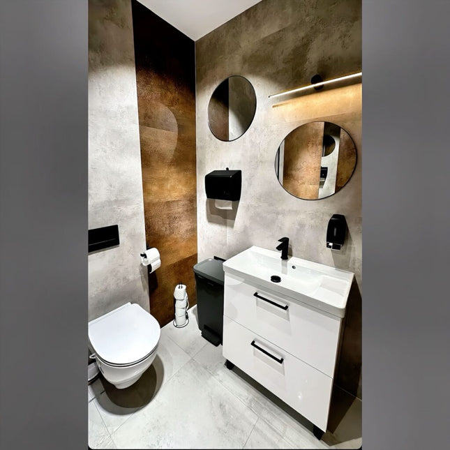 SPC Wandplatte - Marmoroptik Betonstaub 
120x60x0.3cm