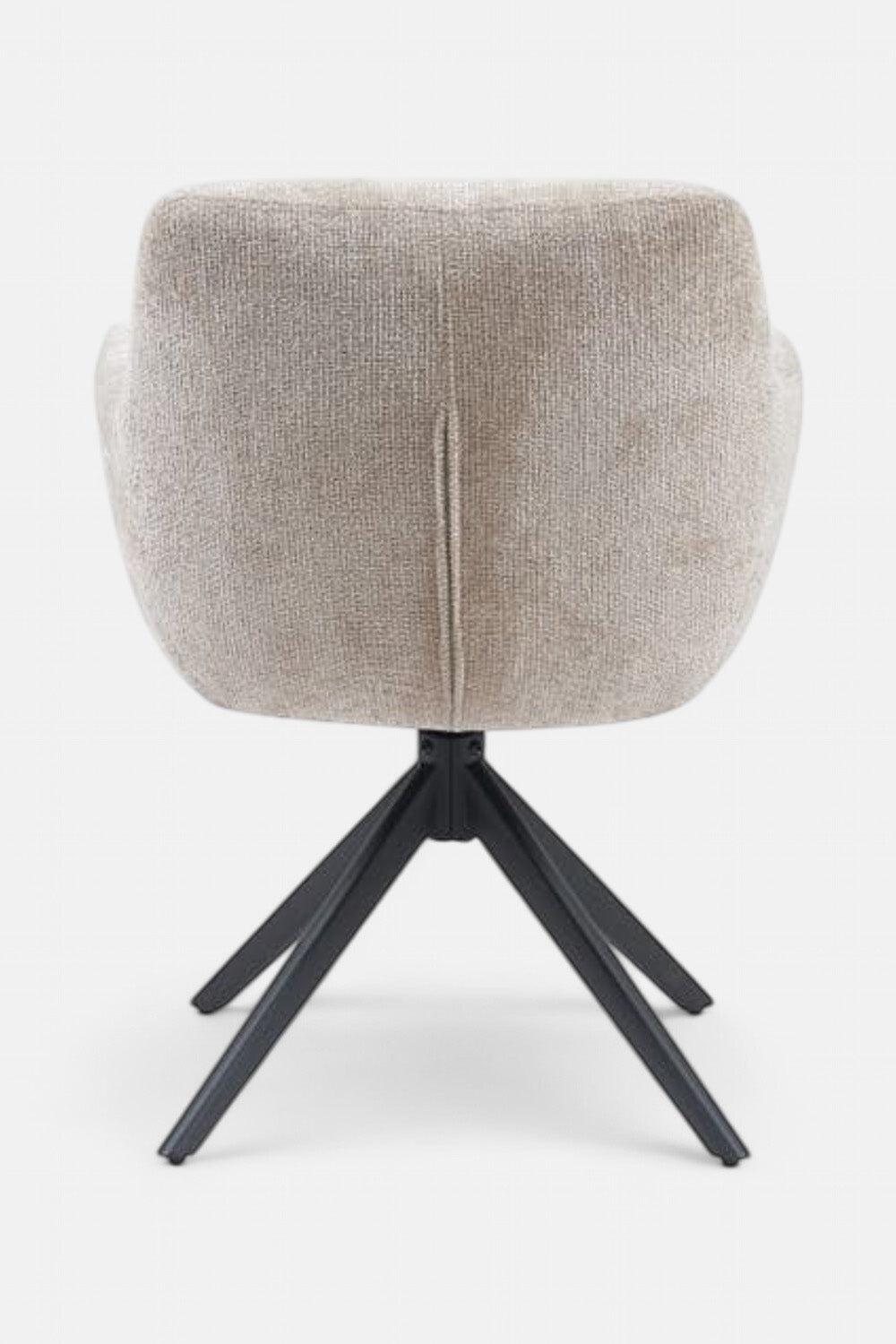 Kim Draaibare Eetkamerstoel - Beige Chenille - 360 Graden