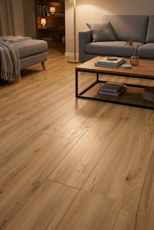 SPC Klick-Vinylboden - Alpamaya - Goldbraune Holzoptik - 5mm