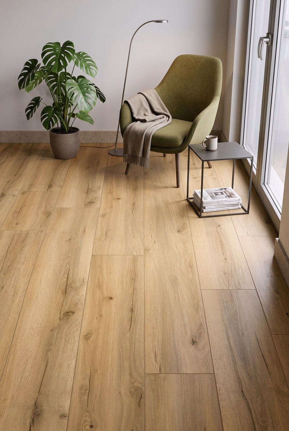SPC klik-vinylvloer - Alpamaya - Goudbruine houtlook - 5 mm