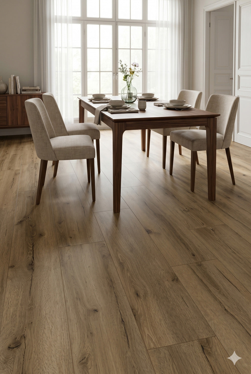 SPC Klik-PVC vloer - Dolomieten - Middenbruine houtlook - 5mm