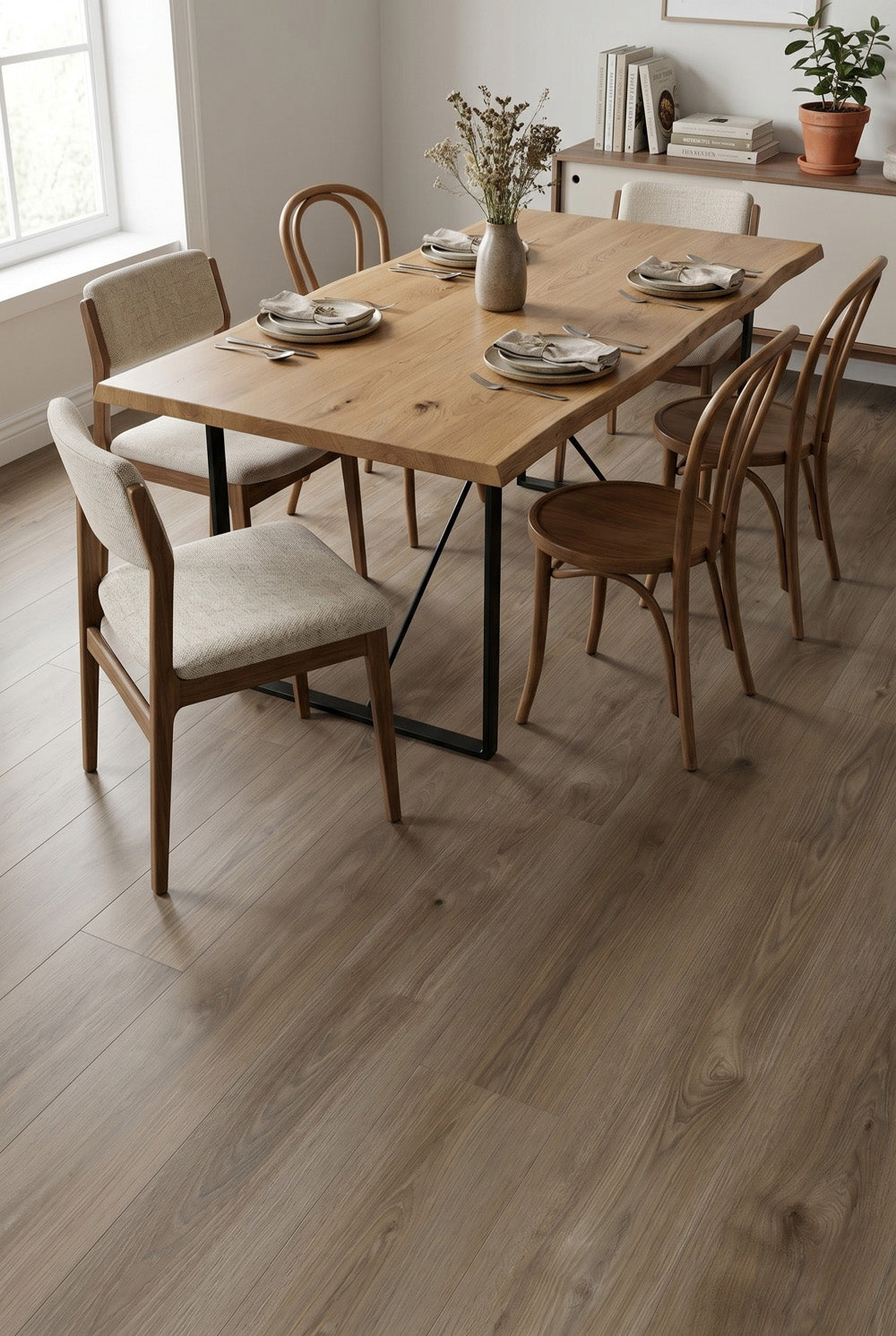 SPC klik-vinylvloer - Hampton - Middenbruine houtlook - 6mm