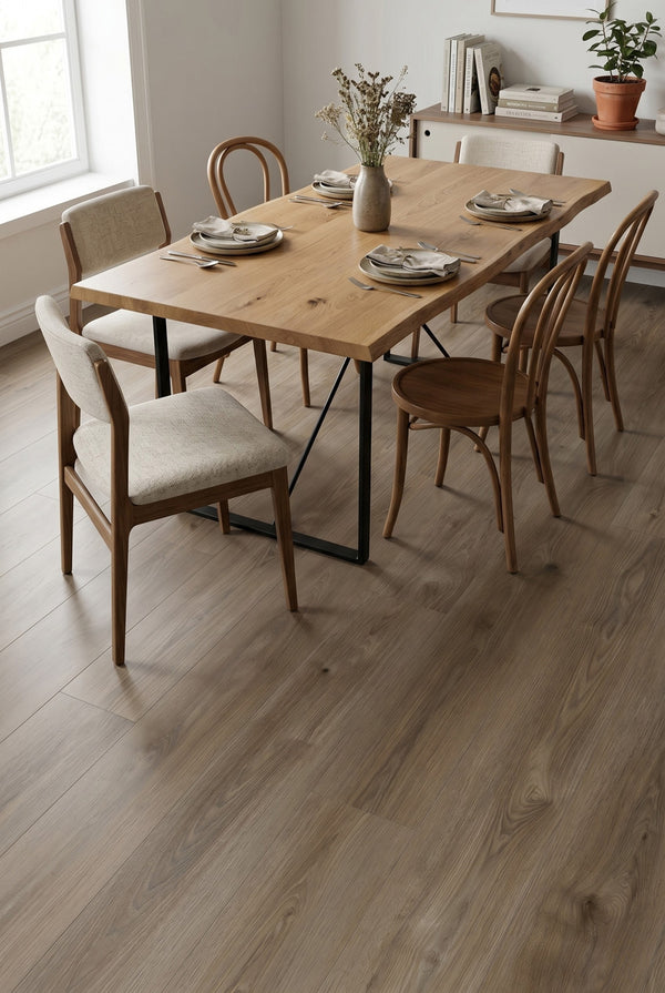 SPC Klick-Vinylboden - Hampton - Mittelbraune Holzoptik - 6mm