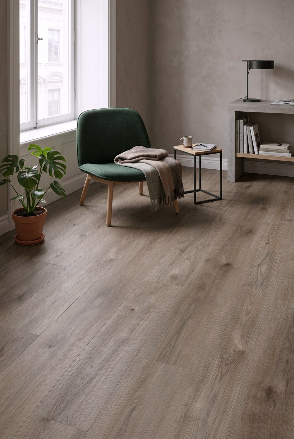 SPC klik-vinylvloer - Hampton - Middenbruine houtlook - 6mm