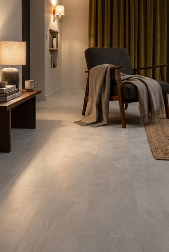 Sol en vinyle SPC clipsable - Loa XL - Aspect béton gris clair - 6mm