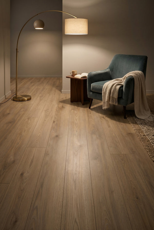 SPC Klick-Vinylboden - Nova - Sandbraune Holzoptik - 6mm
