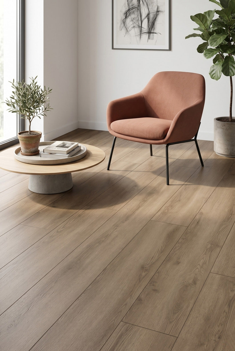 SPC Klik-Vinylvloer - Shirovma - Grijsbruine Houtlook - 5 mm