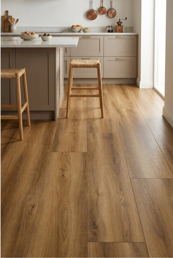 SPC Klick-Vinylboden - Spectre - Dunkelbraune Holzoptik - 5mm