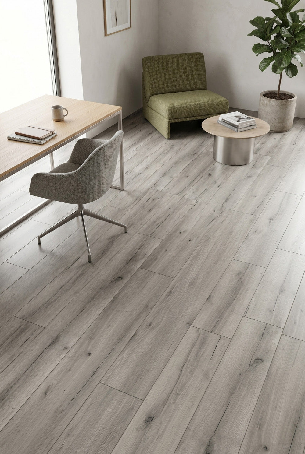 SPC Klik-vinylvloer - Torre - Grijze houtlook - 5mm
