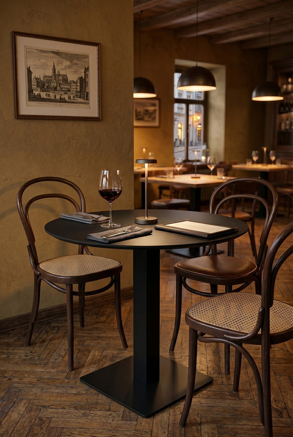 Kopenhagen Gastro-Rundtisch - Schwarz - Ø 69 cm