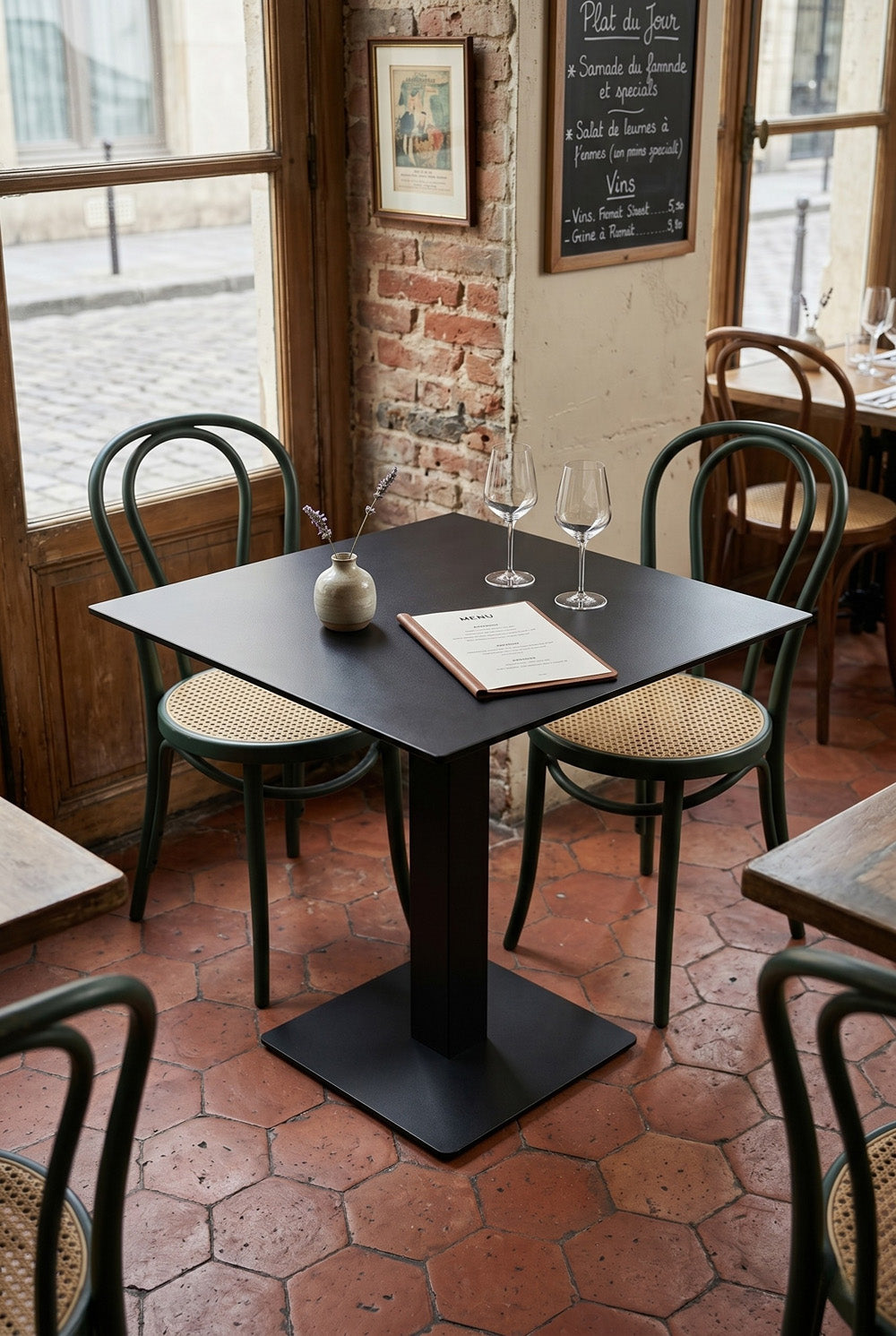 Kopenhagen Bistrotafel - Zwart - 69 x 69 cm