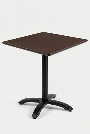 Kopenhagen Gastronomische tafel - Zwartbruin houtlook - 69 x 69 cm - met klaponderstel