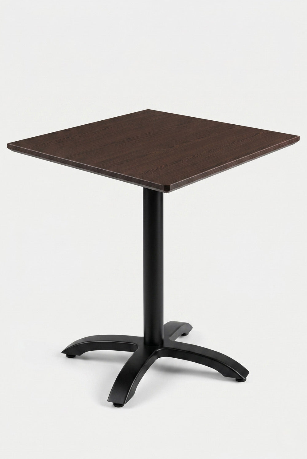 Kopenhagen Gastronomische tafel - Zwartbruin houtlook - 69 x 69 cm - met klaponderstel
