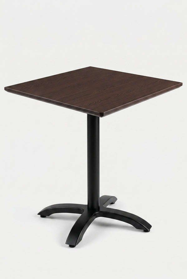 Kopenhagen Gastro-Tisch - Schwarzbraun Holzoptik- 69 x 69 cm - mit Klapprahmen