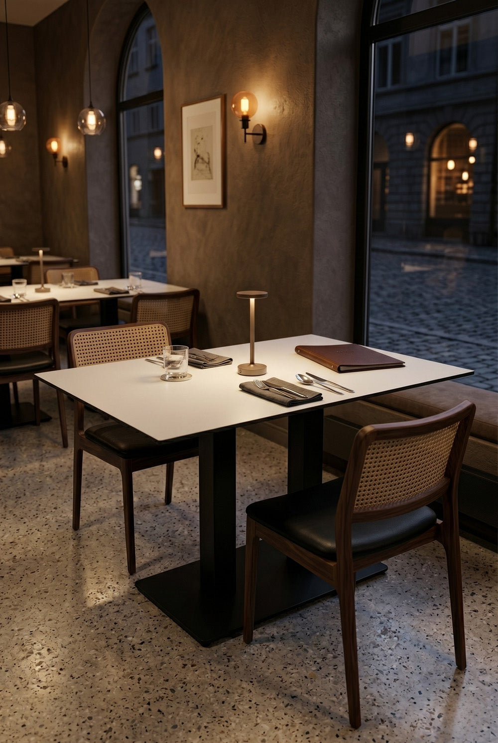 Kopenhagen Gastrotafel - Wit - 69 x 120 cm