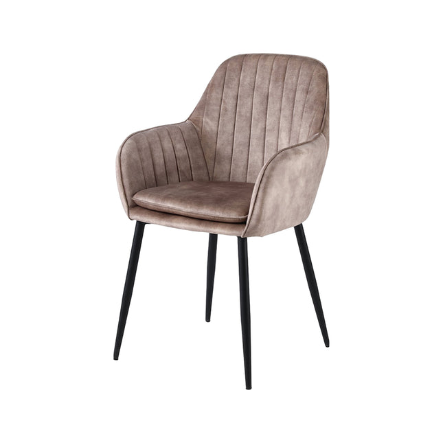 2 Stück Esszimmerstuhl - Lavinia - Champagne - Adore Samt