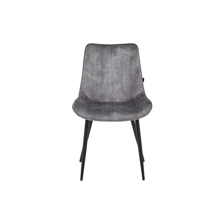 2 Stück Esszimmerstuhl - Verta - Licht Grau - Adoré Samt