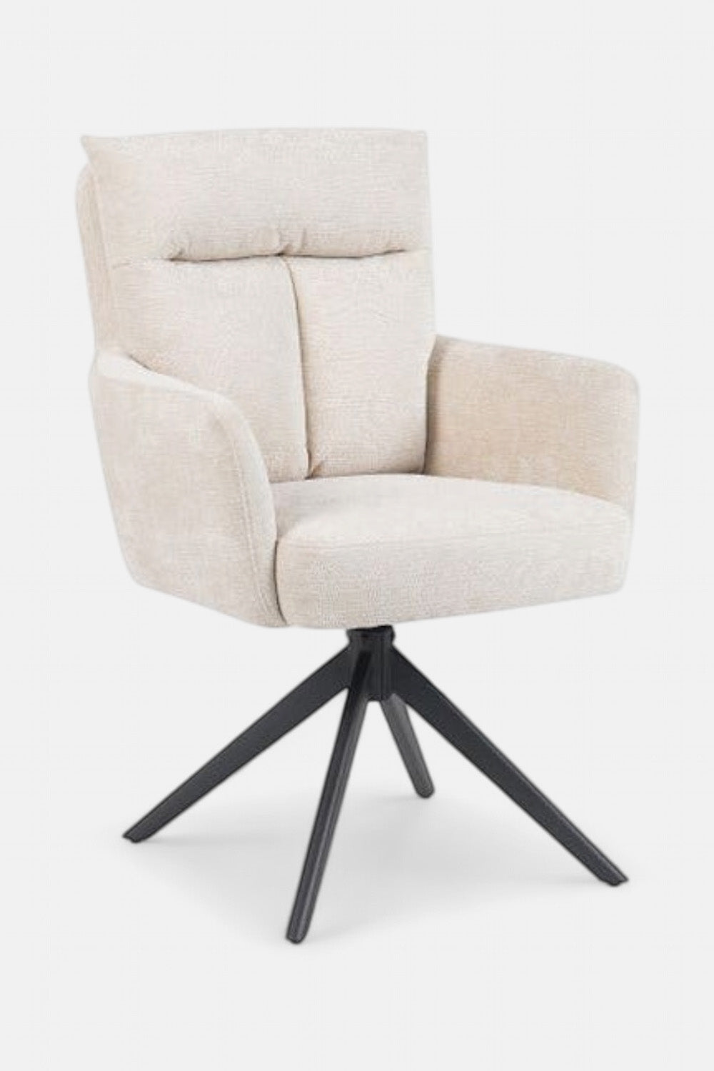 Max Draaibare Eetkamerstoel - Beige Chenille - 360 Graden