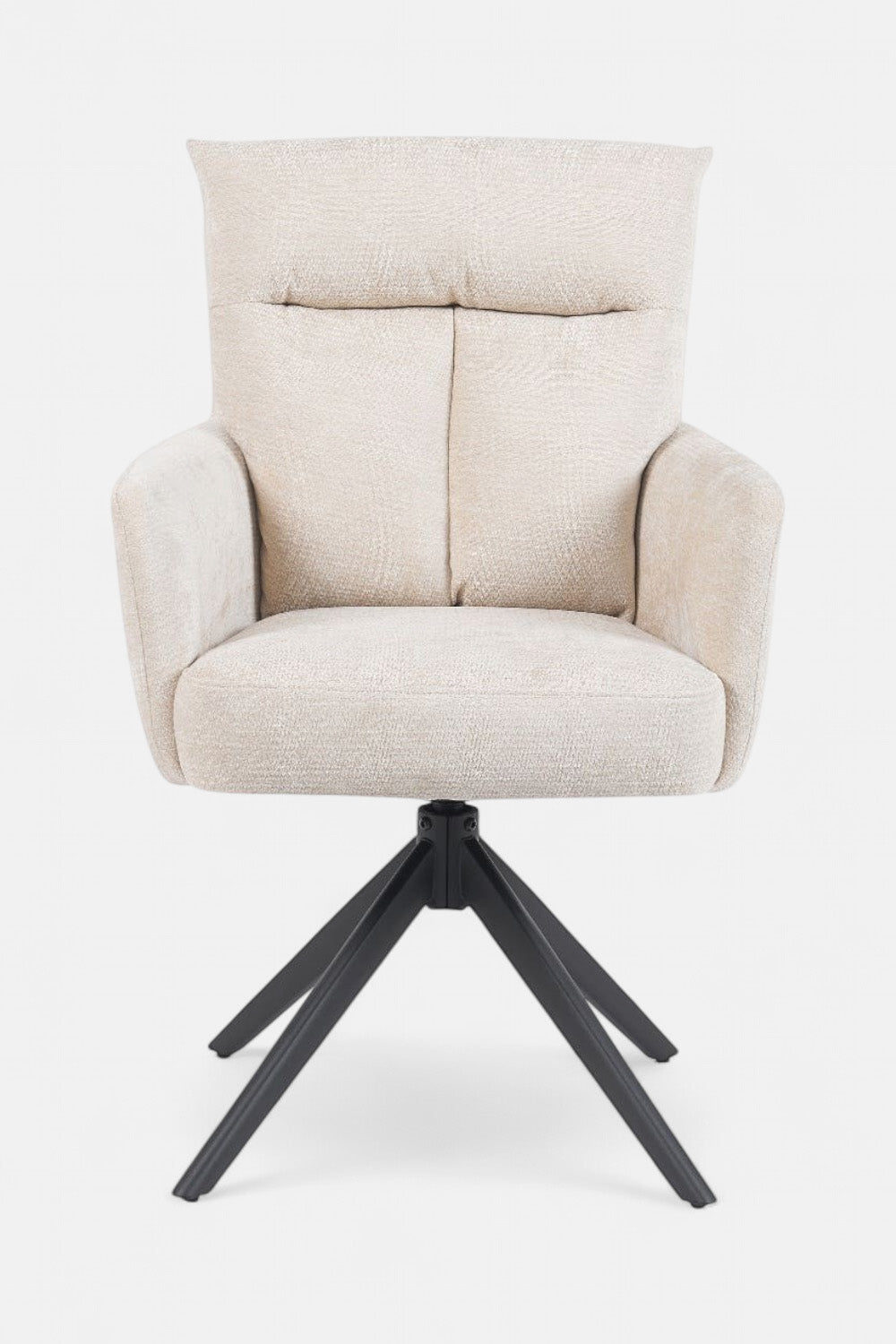 Max Draaibare Eetkamerstoel - Beige Chenille - 360 Graden