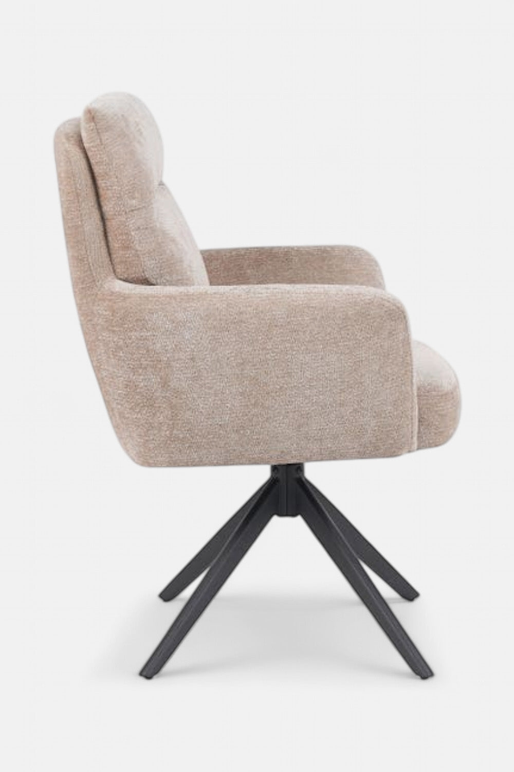 Max Draaibare Eetkamerstoel - Teupe Chenille - 360 Graden