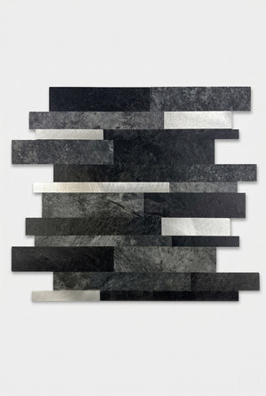 Mosaikfliese - Linear Anthrazit - Selbstklebend