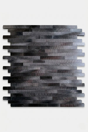 Mosaikfliese - Linear Dunkelbronze - Selbstklebend