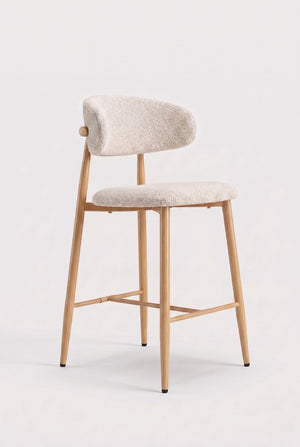 Nordex Barkruk - Beige - Beige metalen poten