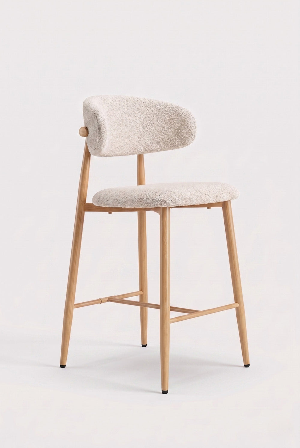 Nordex Barkruk - Beige - Beige metalen poten