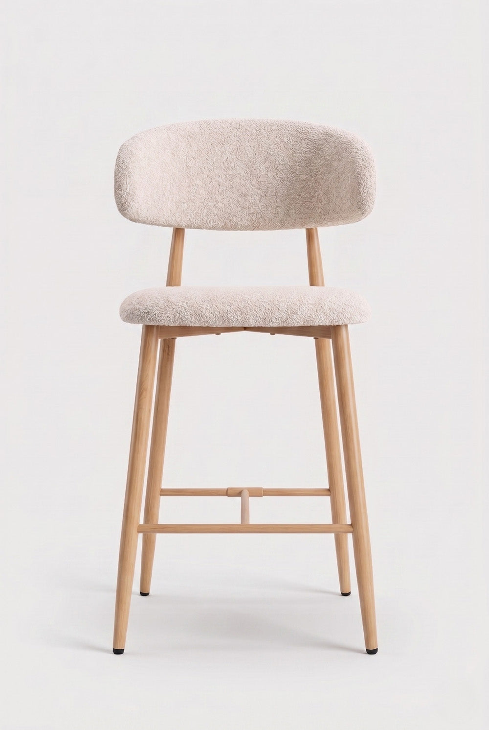 Nordex Barkruk - Beige - Beige metalen poten