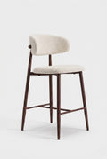 Nordex Barkruk - Beige - Bruine metalen poten