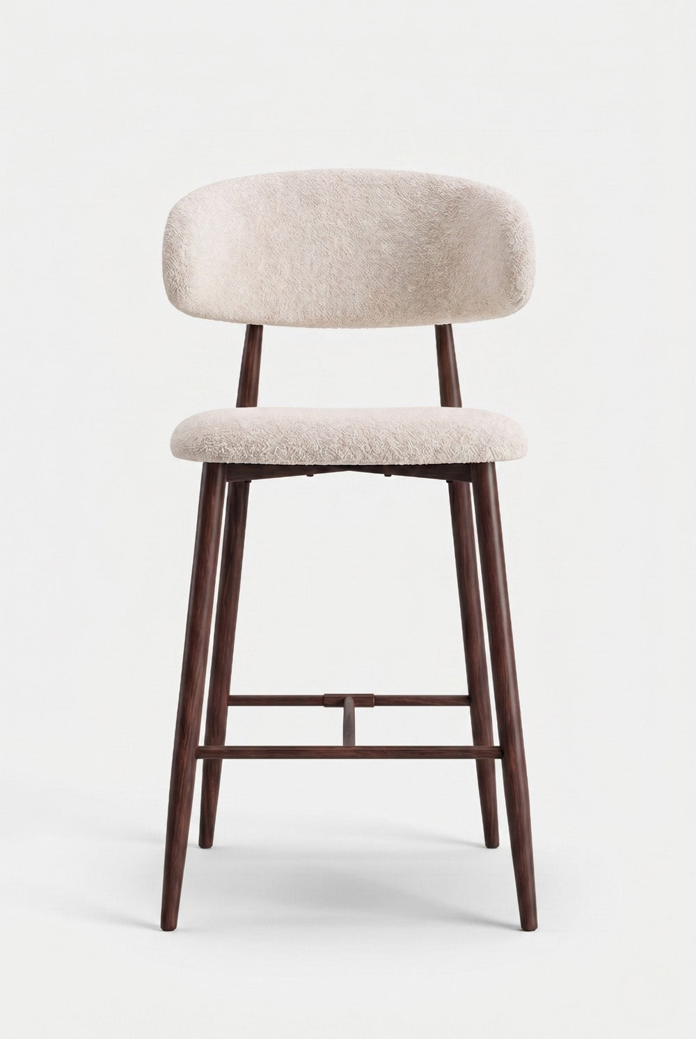 Nordex Barkruk - Beige - Bruine metalen poten