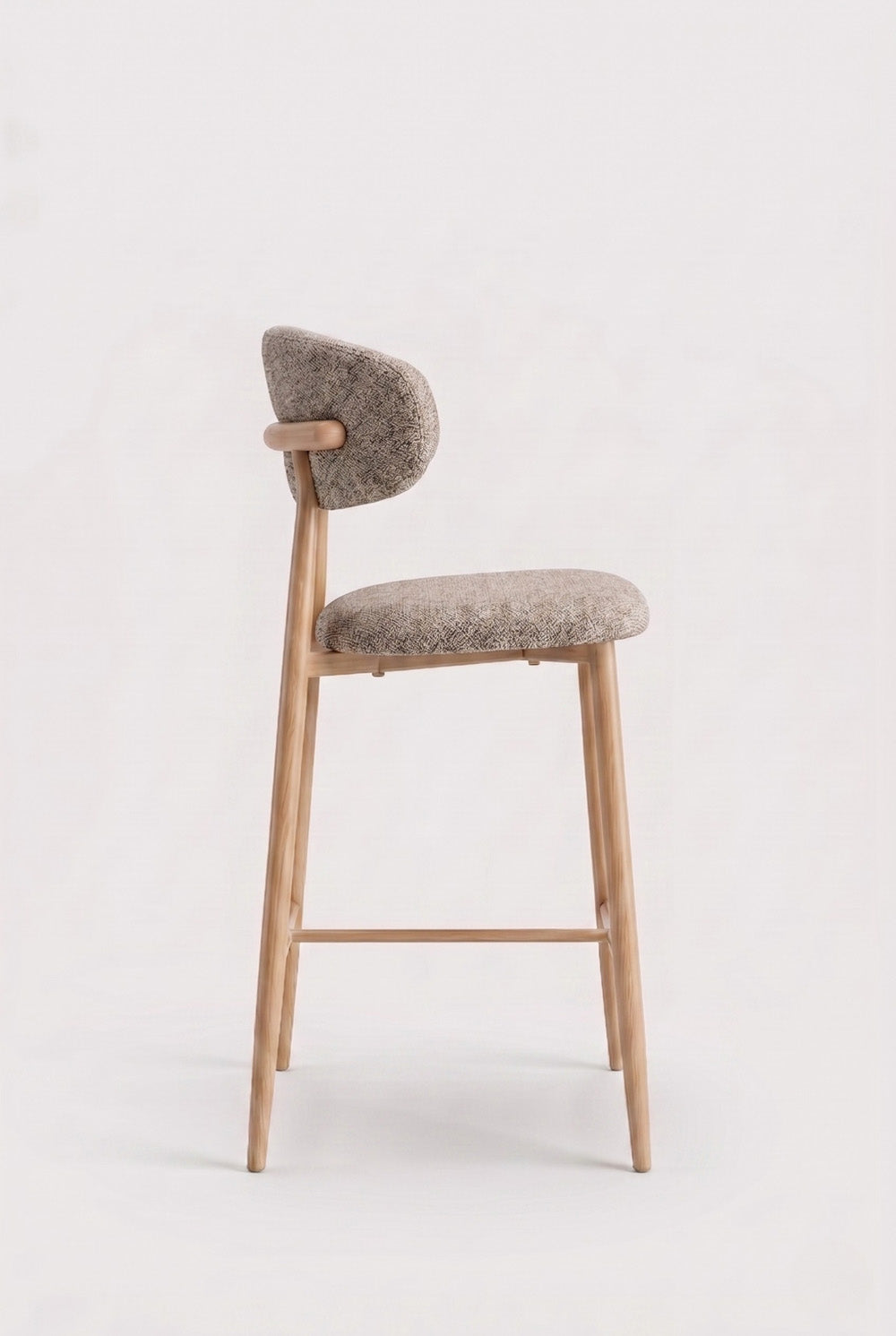 Nordex barkruk - taupe - beige metalen poten