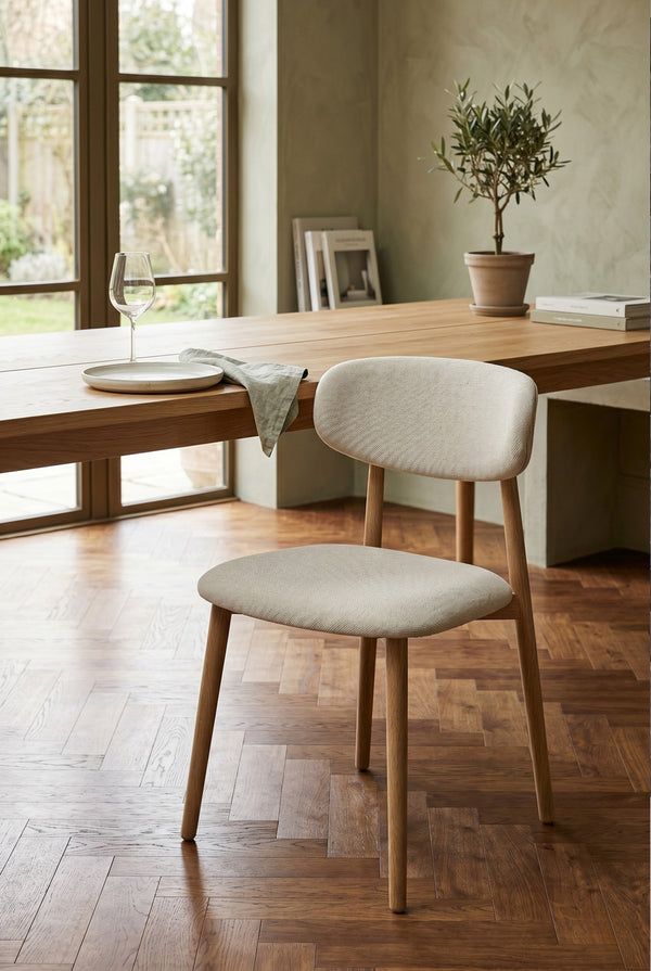 Nordex Esszimmerstuhl - Beige - Beige Metallbeine