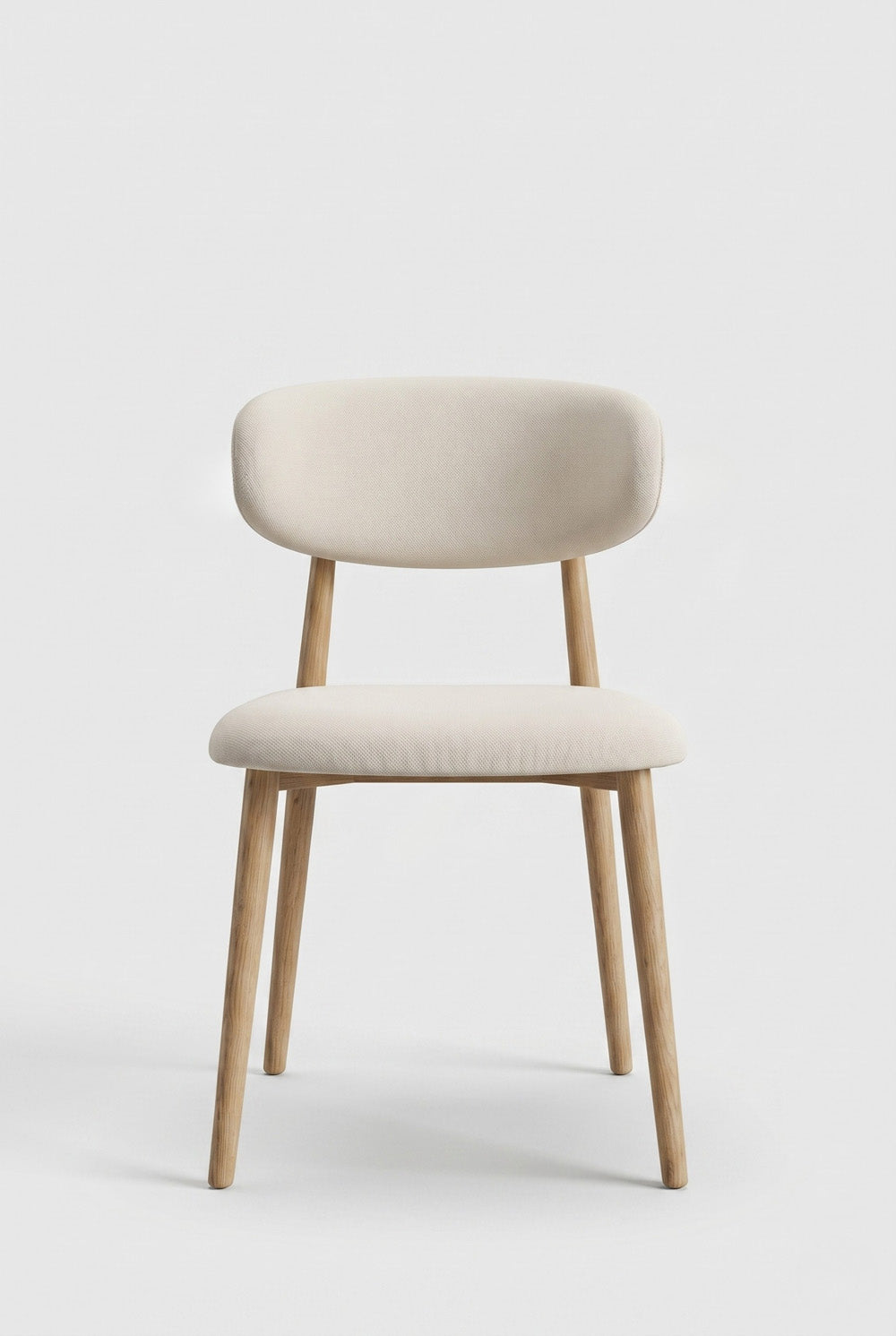 Nordex Eetkamerstoel - Beige - Beige metalen poten