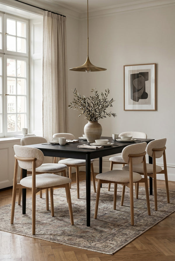 Nordex Esszimmerstuhl - Beige - Beige Metallbeine