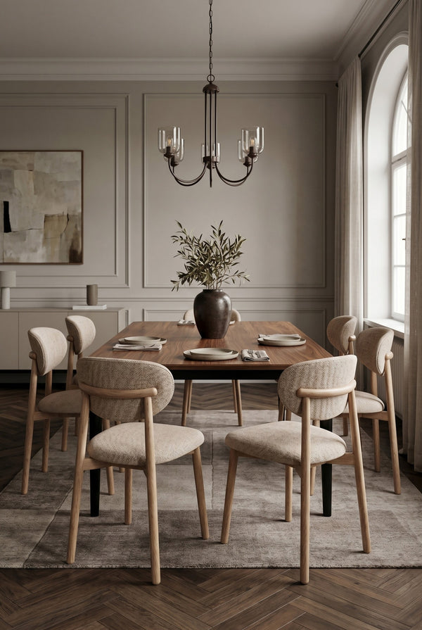 Nordex Esszimmerstuhl - Taupe - Beige Metallbeine